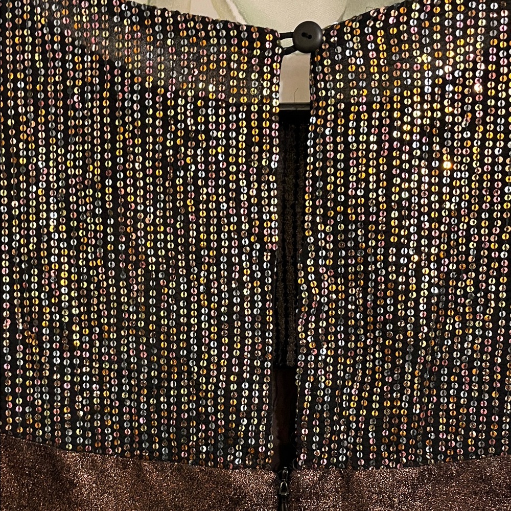 Halston Heritage shimmering copper Sequin Dress very unique and beautiful. - Picture 5 of 7